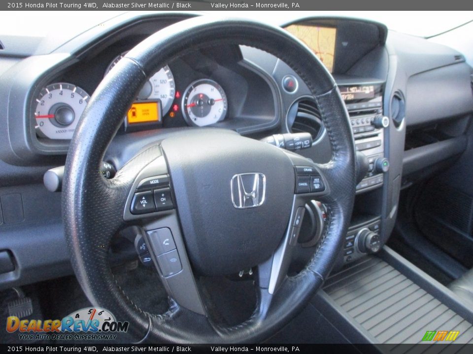2015 Honda Pilot Touring 4WD Alabaster Silver Metallic / Black Photo #14