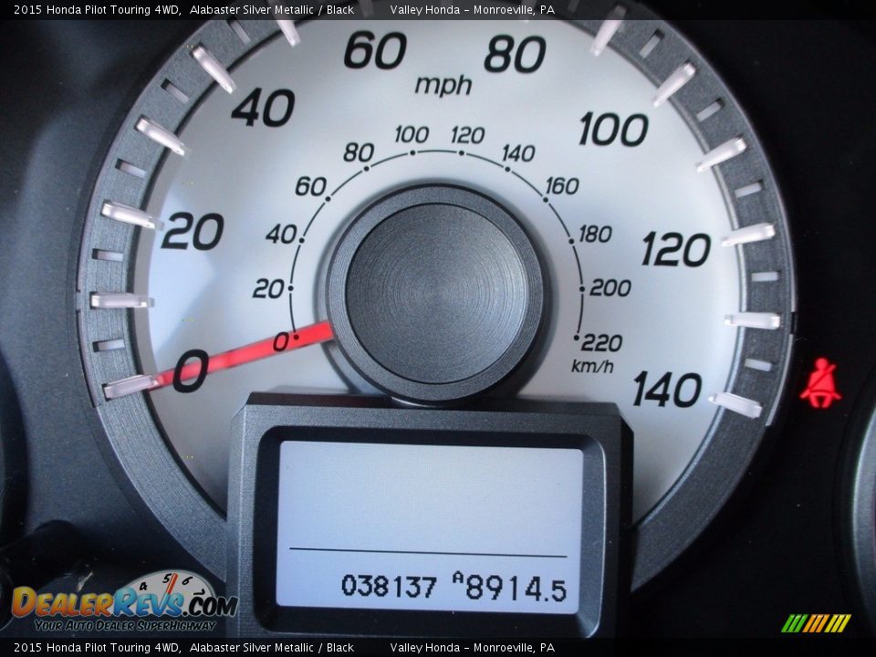 2015 Honda Pilot Touring 4WD Alabaster Silver Metallic / Black Photo #20