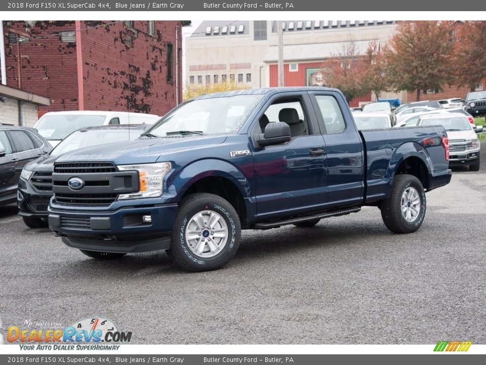 2018 Ford F150 XL SuperCab 4x4 Blue Jeans / Earth Gray Photo #1
