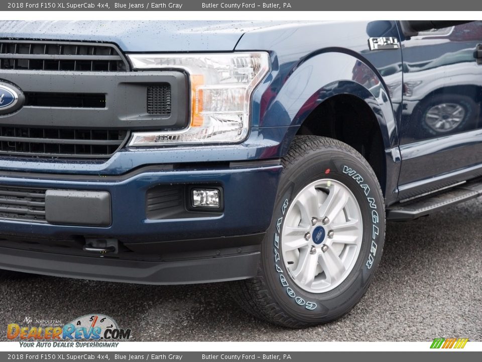 2018 Ford F150 XL SuperCab 4x4 Blue Jeans / Earth Gray Photo #2