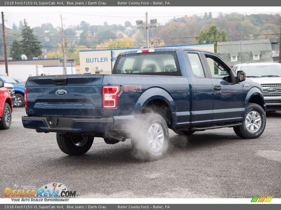 2018 Ford F150 XL SuperCab 4x4 Blue Jeans / Earth Gray Photo #4