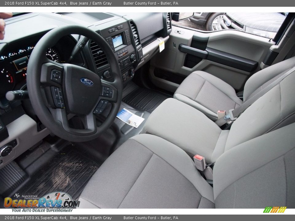 2018 Ford F150 XL SuperCab 4x4 Blue Jeans / Earth Gray Photo #7