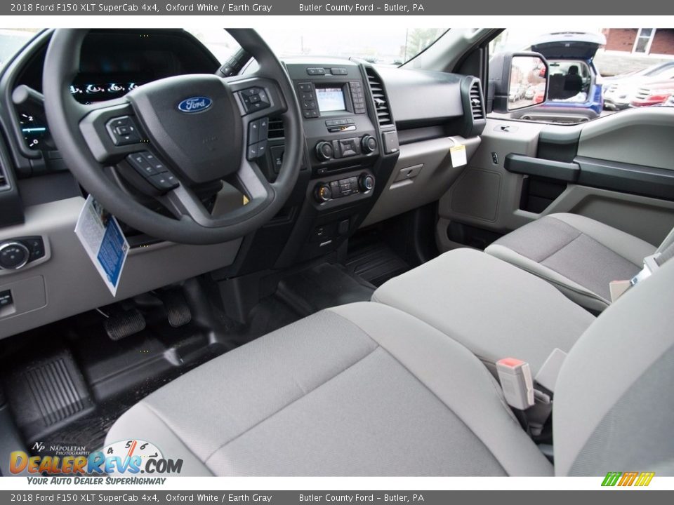 2018 Ford F150 XLT SuperCab 4x4 Oxford White / Earth Gray Photo #8