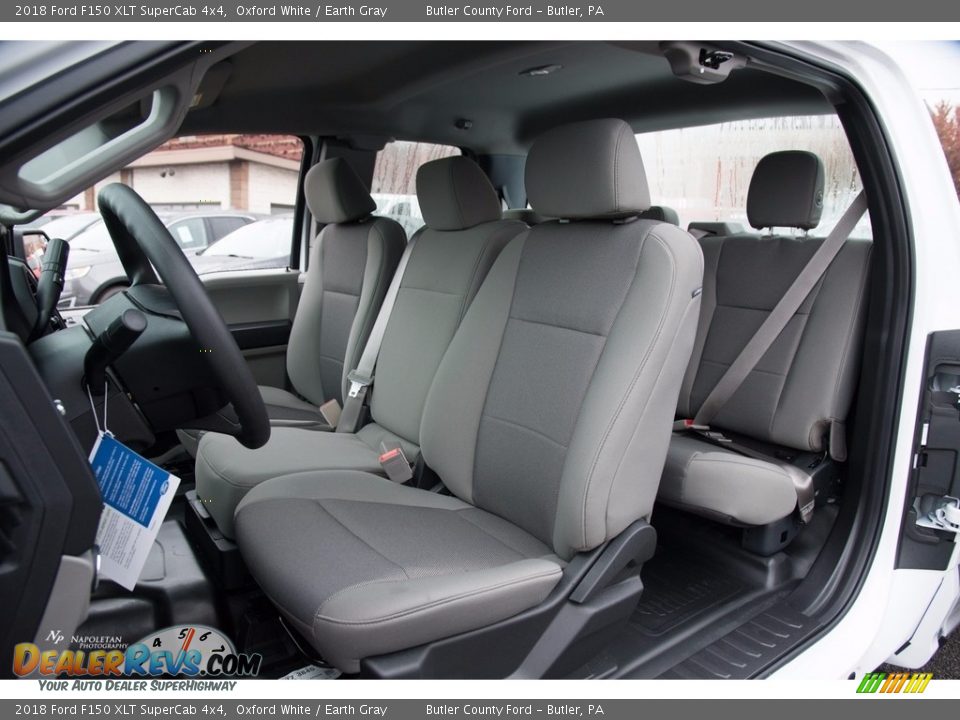 2018 Ford F150 XLT SuperCab 4x4 Oxford White / Earth Gray Photo #9