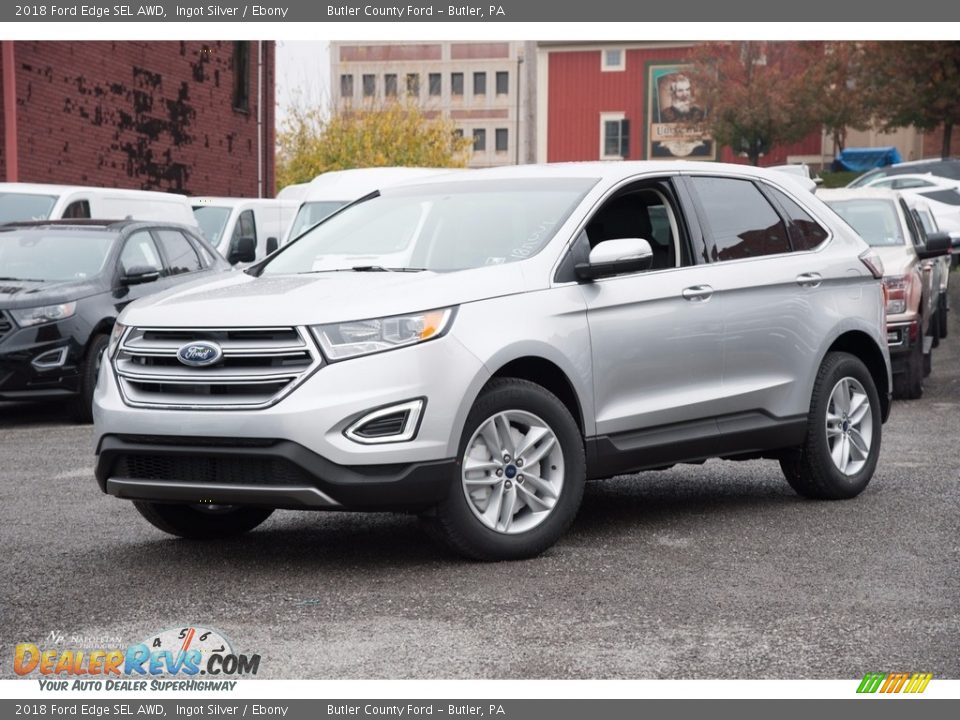 2018 Ford Edge SEL AWD Ingot Silver / Ebony Photo #1