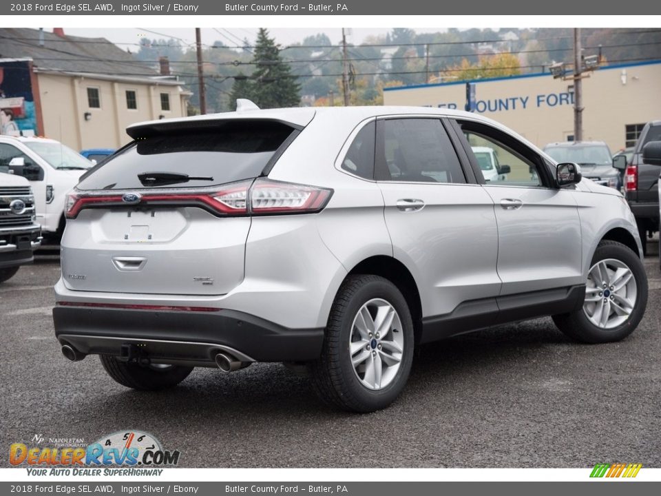 2018 Ford Edge SEL AWD Ingot Silver / Ebony Photo #4
