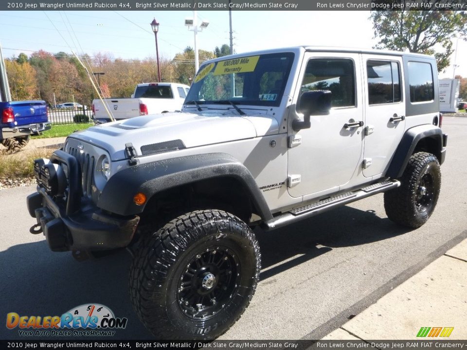 2010 Jeep Wrangler Unlimited Rubicon 4x4 Bright Silver Metallic / Dark Slate Gray/Medium Slate Gray Photo #5