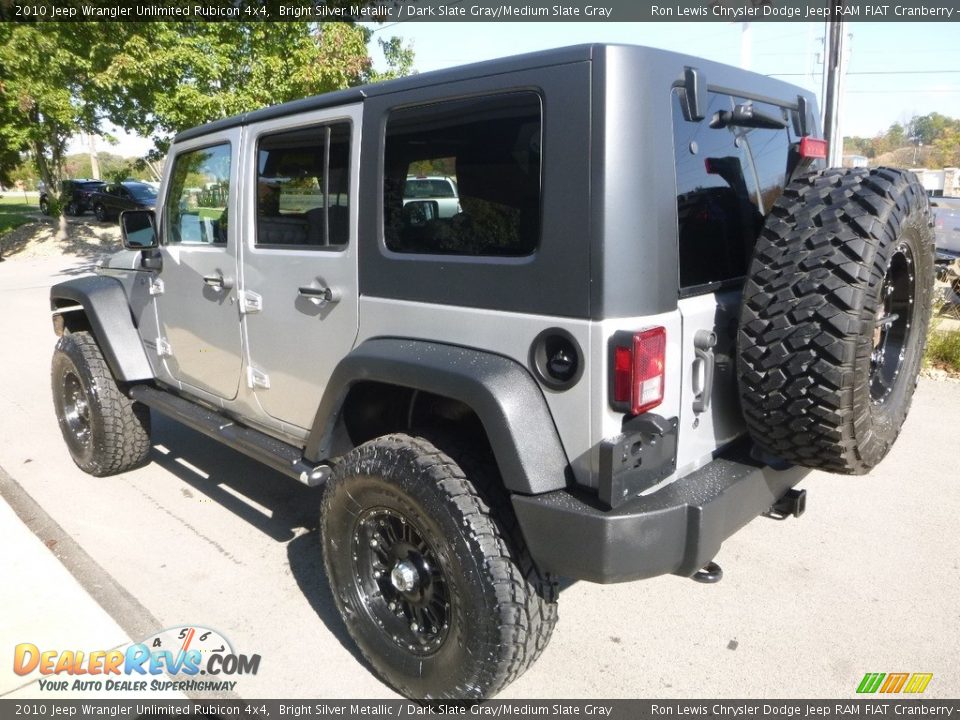 2010 Jeep Wrangler Unlimited Rubicon 4x4 Bright Silver Metallic / Dark Slate Gray/Medium Slate Gray Photo #7