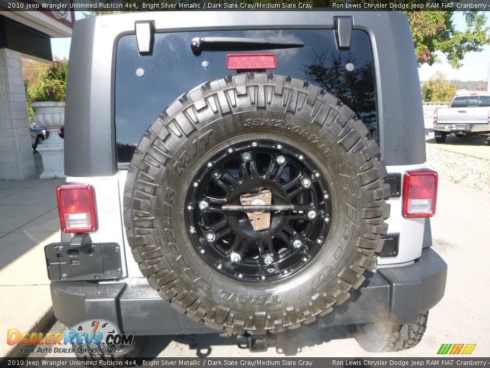 2010 Jeep Wrangler Unlimited Rubicon 4x4 Bright Silver Metallic / Dark Slate Gray/Medium Slate Gray Photo #8