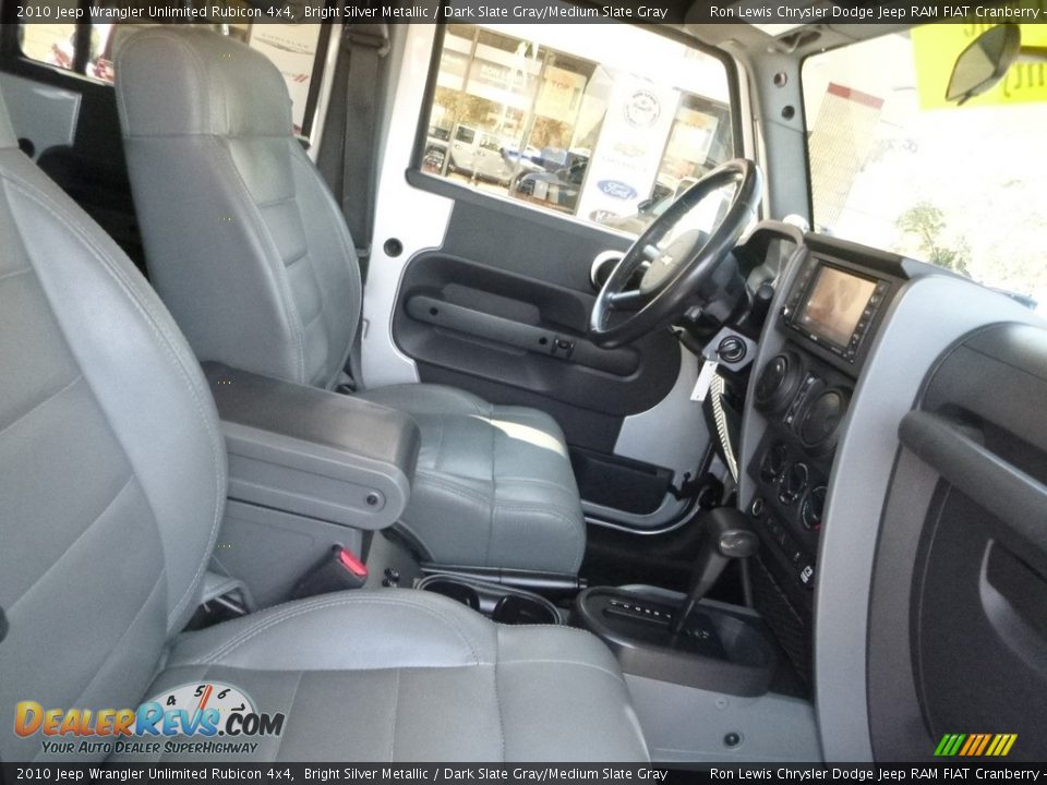 2010 Jeep Wrangler Unlimited Rubicon 4x4 Bright Silver Metallic / Dark Slate Gray/Medium Slate Gray Photo #11
