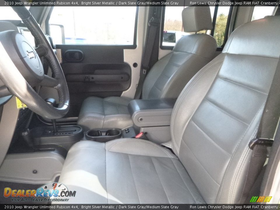 2010 Jeep Wrangler Unlimited Rubicon 4x4 Bright Silver Metallic / Dark Slate Gray/Medium Slate Gray Photo #13