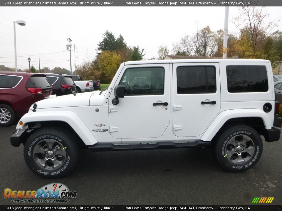 Bright White 2018 Jeep Wrangler Unlimited Sahara 4x4 Photo #2