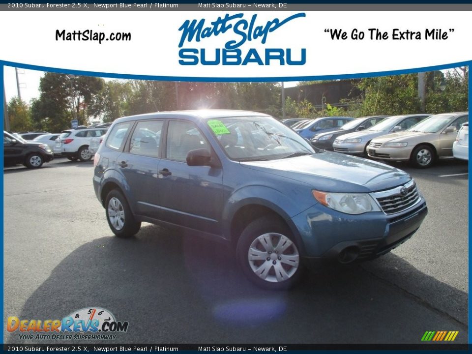 2010 Subaru Forester 2.5 X Newport Blue Pearl / Platinum Photo #1