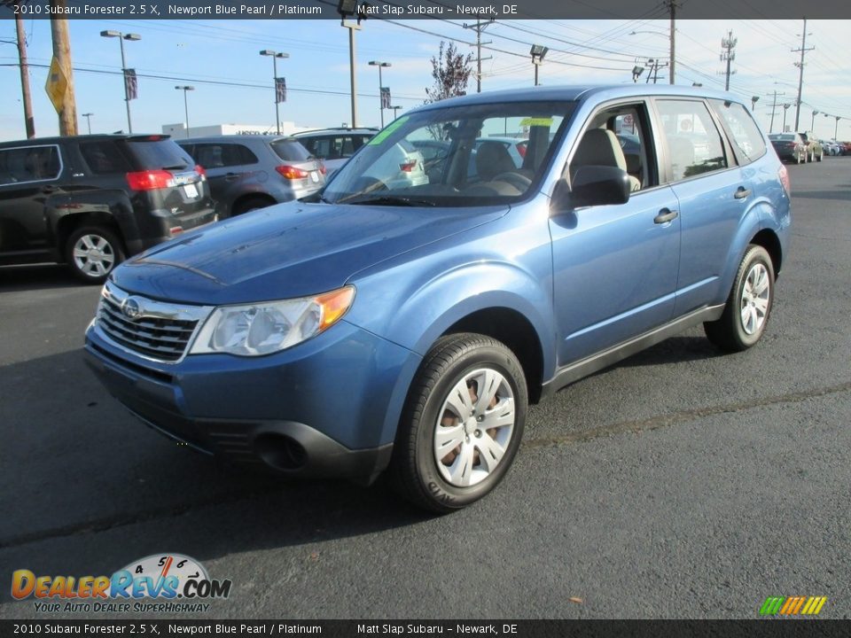 2010 Subaru Forester 2.5 X Newport Blue Pearl / Platinum Photo #2