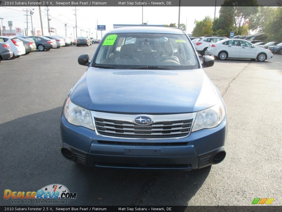 2010 Subaru Forester 2.5 X Newport Blue Pearl / Platinum Photo #3