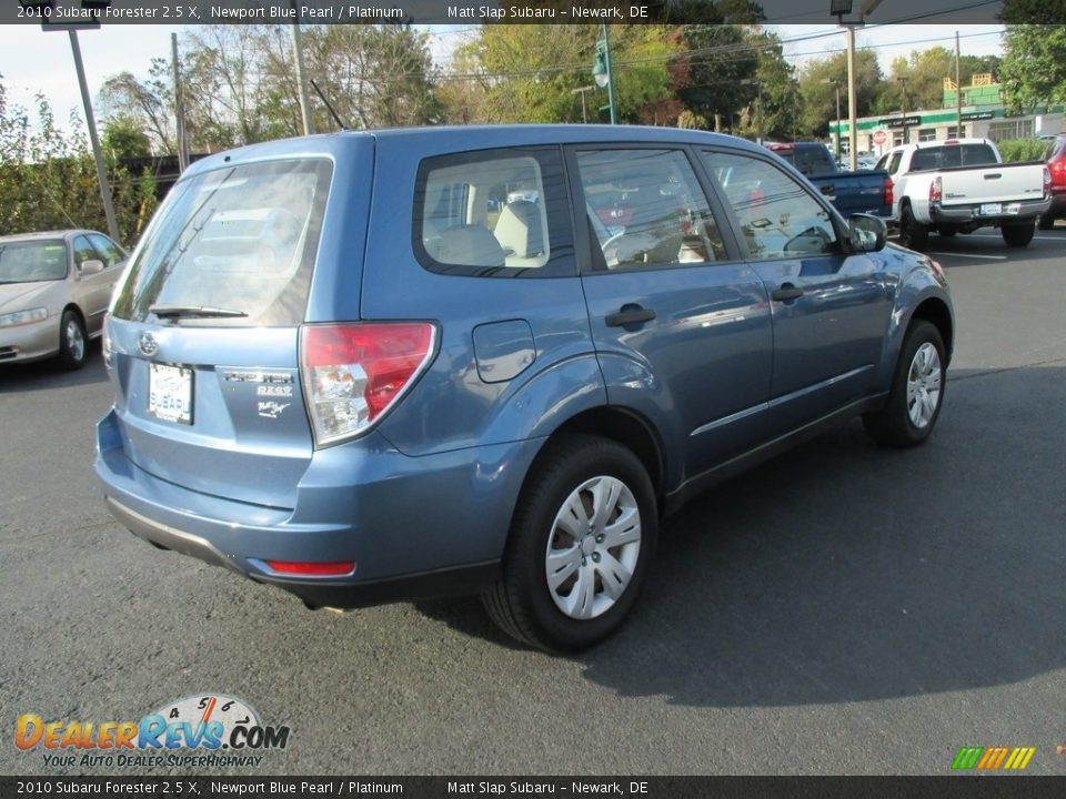 2010 Subaru Forester 2.5 X Newport Blue Pearl / Platinum Photo #6