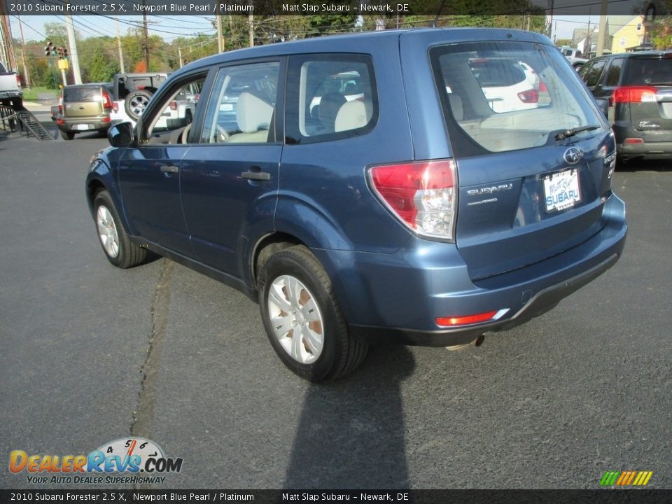 2010 Subaru Forester 2.5 X Newport Blue Pearl / Platinum Photo #8