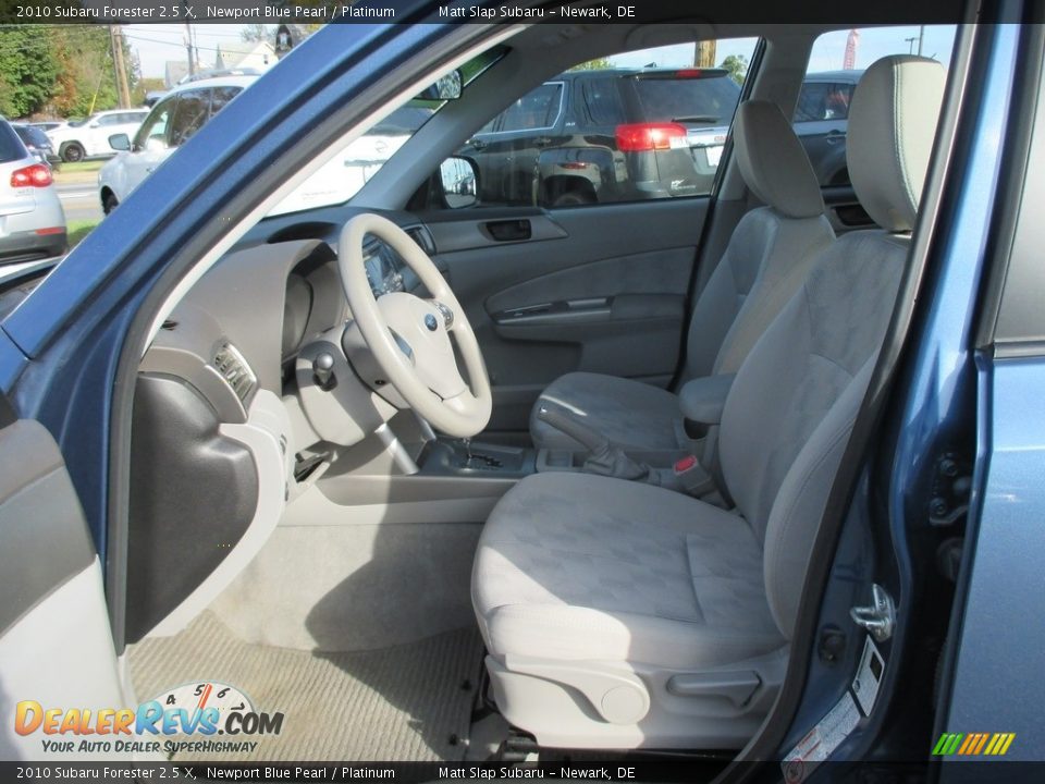2010 Subaru Forester 2.5 X Newport Blue Pearl / Platinum Photo #12