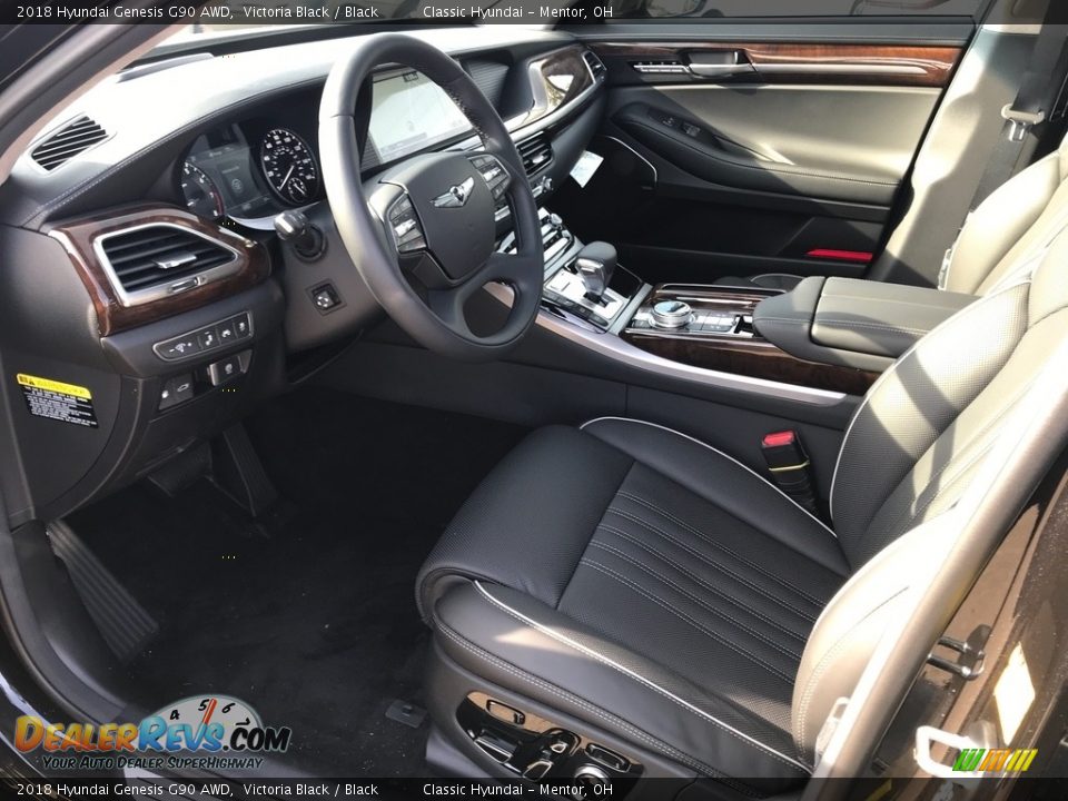 Black Interior - 2018 Hyundai Genesis G90 AWD Photo #8