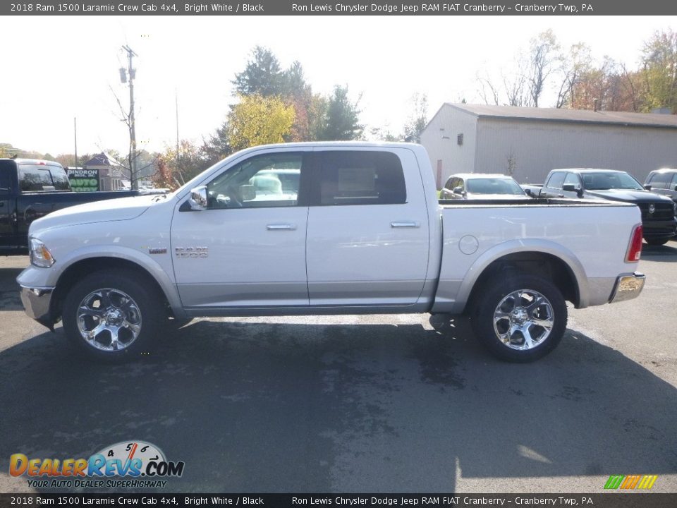 2018 Ram 1500 Laramie Crew Cab 4x4 Bright White / Black Photo #2