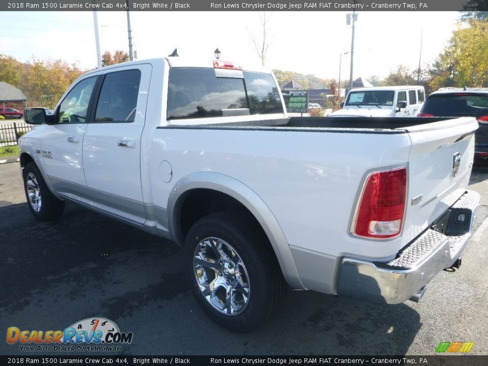 2018 Ram 1500 Laramie Crew Cab 4x4 Bright White / Black Photo #3