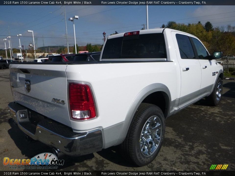 2018 Ram 1500 Laramie Crew Cab 4x4 Bright White / Black Photo #5