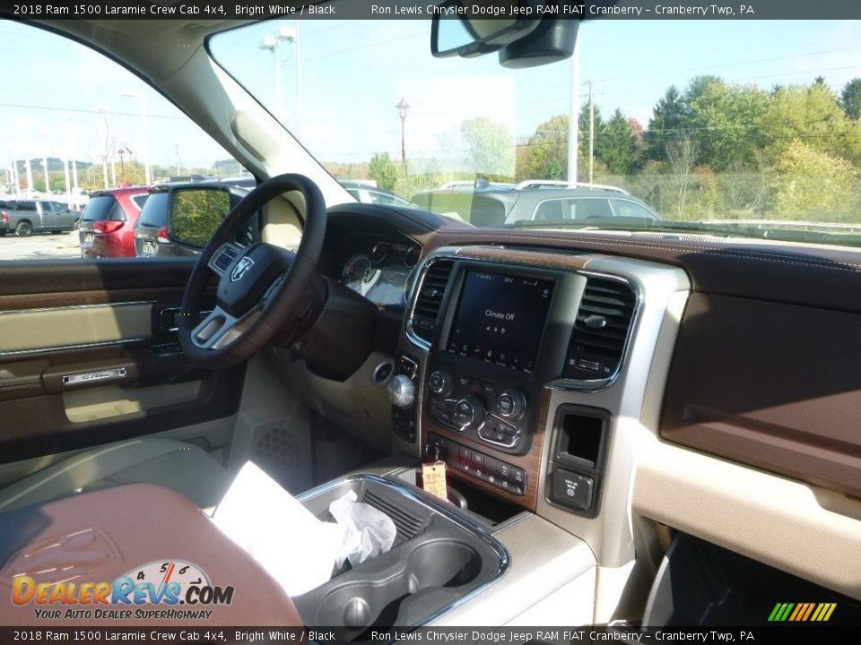 2018 Ram 1500 Laramie Crew Cab 4x4 Bright White / Black Photo #12