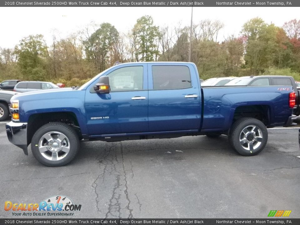 2018 Chevrolet Silverado 2500HD Work Truck Crew Cab 4x4 Deep Ocean Blue Metallic / Dark Ash/Jet Black Photo #2