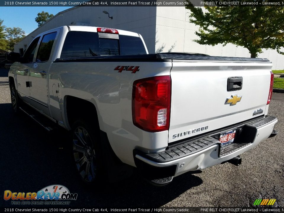 2018 Chevrolet Silverado 1500 High Country Crew Cab 4x4 Iridescent Pearl Tricoat / High Country Saddle Photo #4