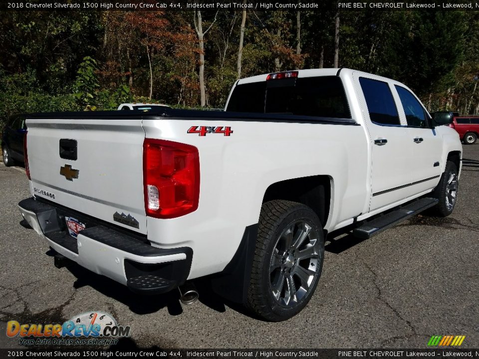 2018 Chevrolet Silverado 1500 High Country Crew Cab 4x4 Iridescent Pearl Tricoat / High Country Saddle Photo #5