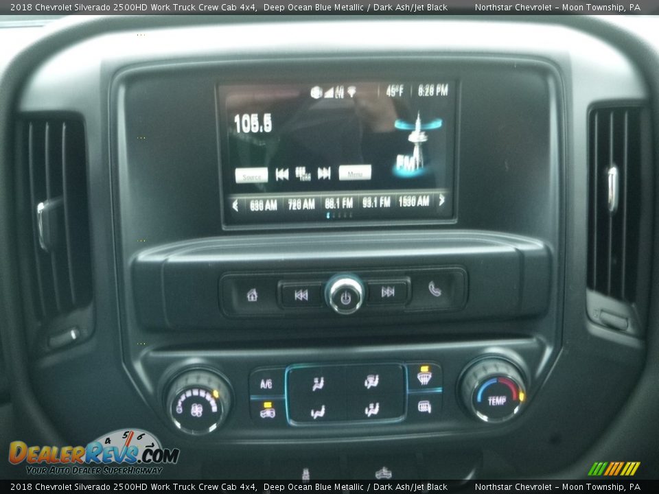 2018 Chevrolet Silverado 2500HD Work Truck Crew Cab 4x4 Deep Ocean Blue Metallic / Dark Ash/Jet Black Photo #17