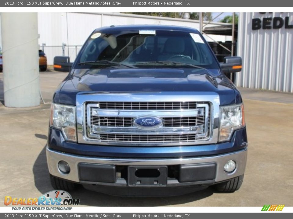2013 Ford F150 XLT SuperCrew Blue Flame Metallic / Steel Gray Photo #2