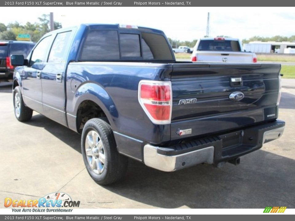 2013 Ford F150 XLT SuperCrew Blue Flame Metallic / Steel Gray Photo #7