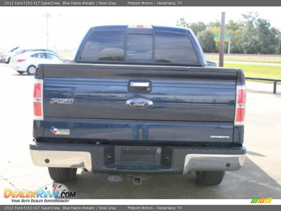 2013 Ford F150 XLT SuperCrew Blue Flame Metallic / Steel Gray Photo #8