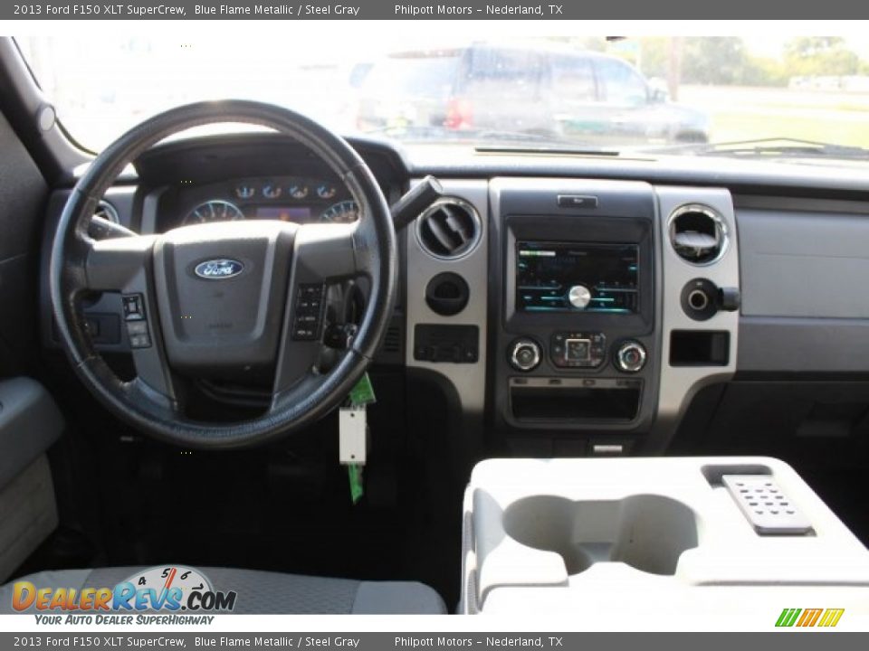 2013 Ford F150 XLT SuperCrew Blue Flame Metallic / Steel Gray Photo #21