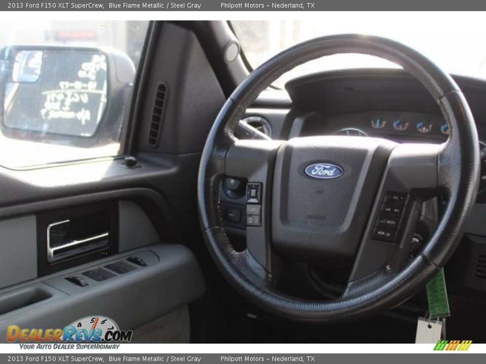 2013 Ford F150 XLT SuperCrew Blue Flame Metallic / Steel Gray Photo #22