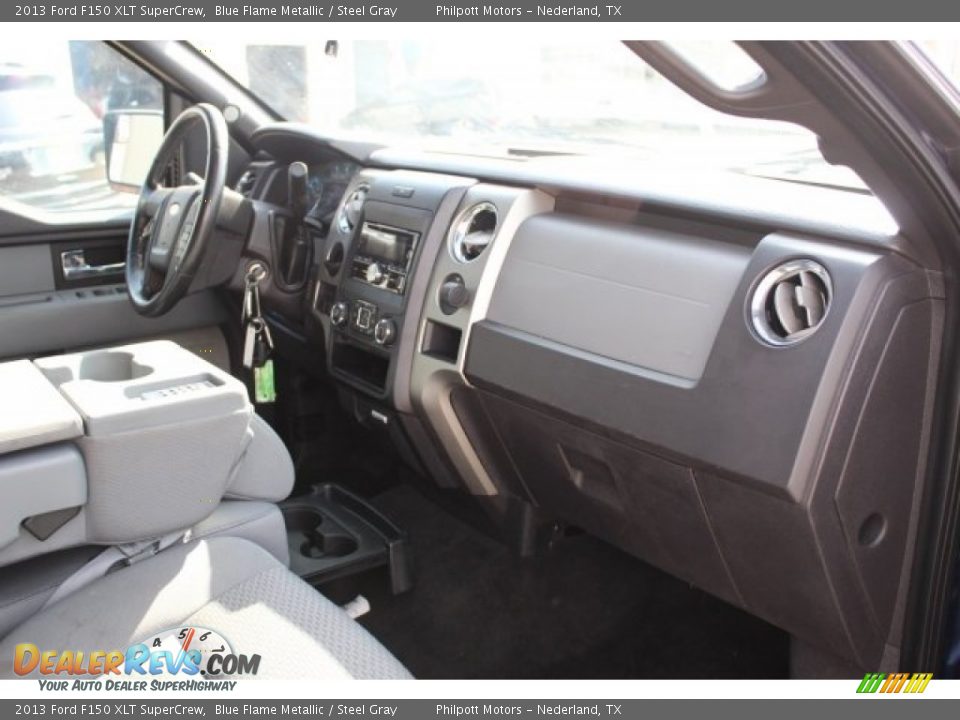 2013 Ford F150 XLT SuperCrew Blue Flame Metallic / Steel Gray Photo #26