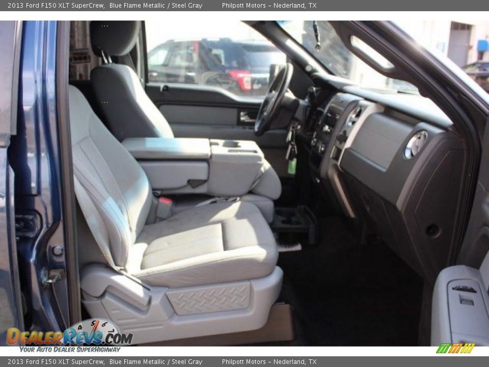 2013 Ford F150 XLT SuperCrew Blue Flame Metallic / Steel Gray Photo #27