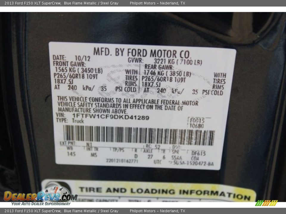 2013 Ford F150 XLT SuperCrew Blue Flame Metallic / Steel Gray Photo #31