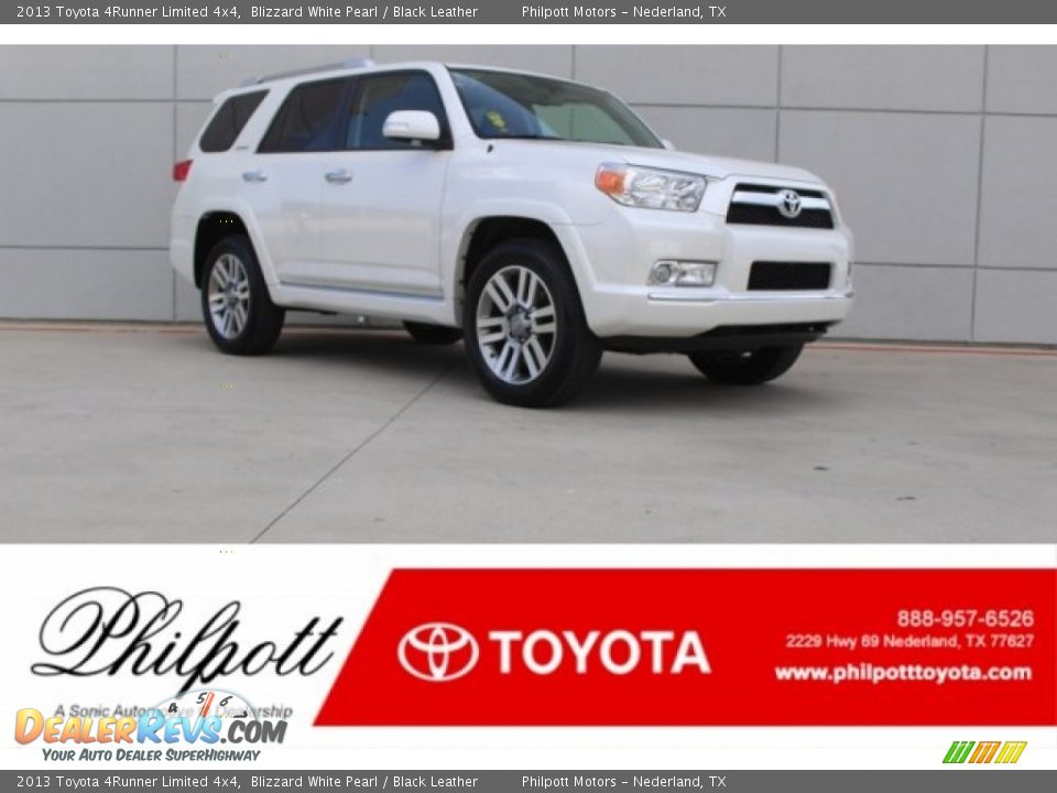2013 Toyota 4Runner Limited 4x4 Blizzard White Pearl / Black Leather Photo #1