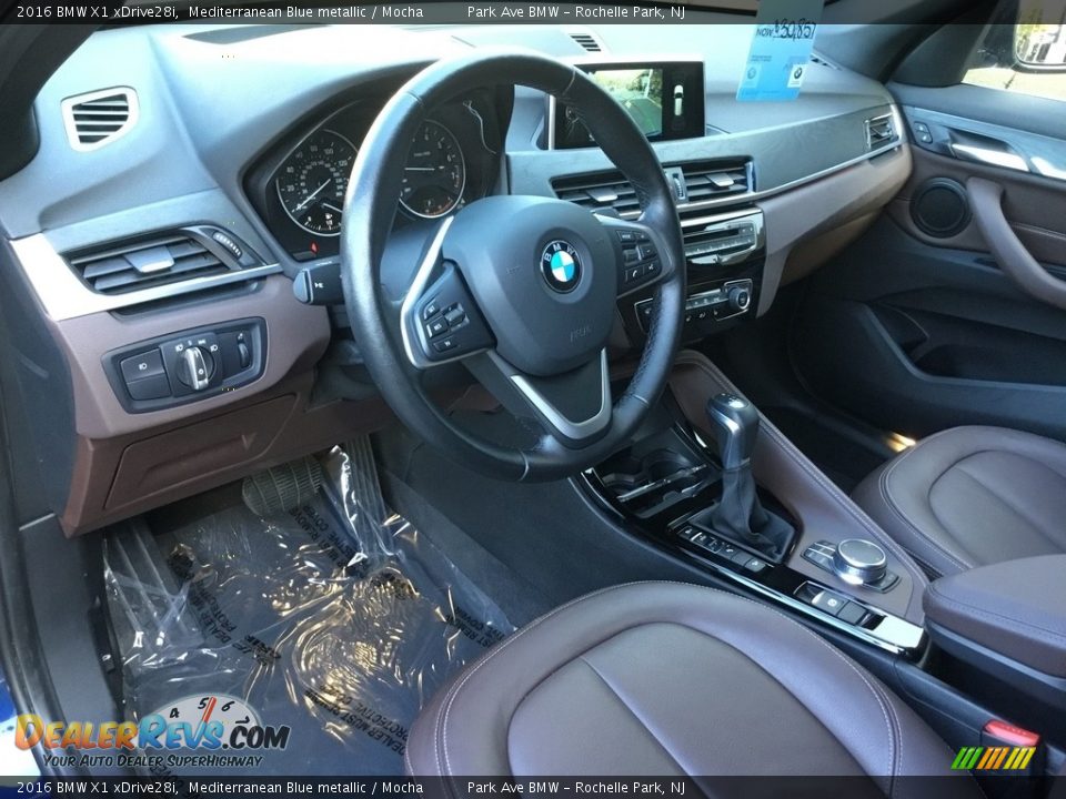 2016 BMW X1 xDrive28i Mediterranean Blue metallic / Mocha Photo #10