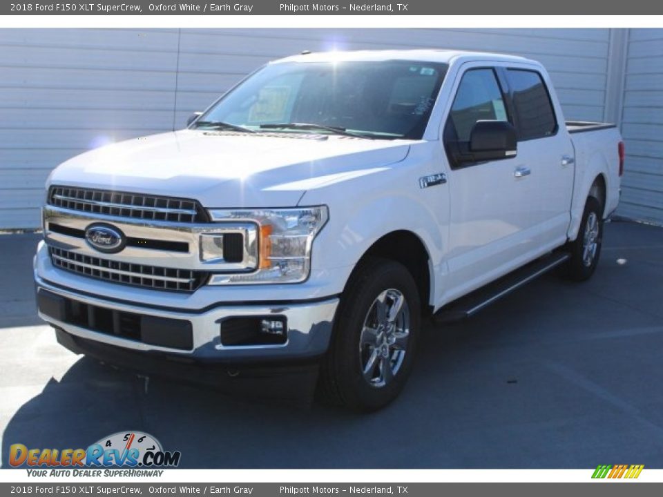 2018 Ford F150 XLT SuperCrew Oxford White / Earth Gray Photo #3