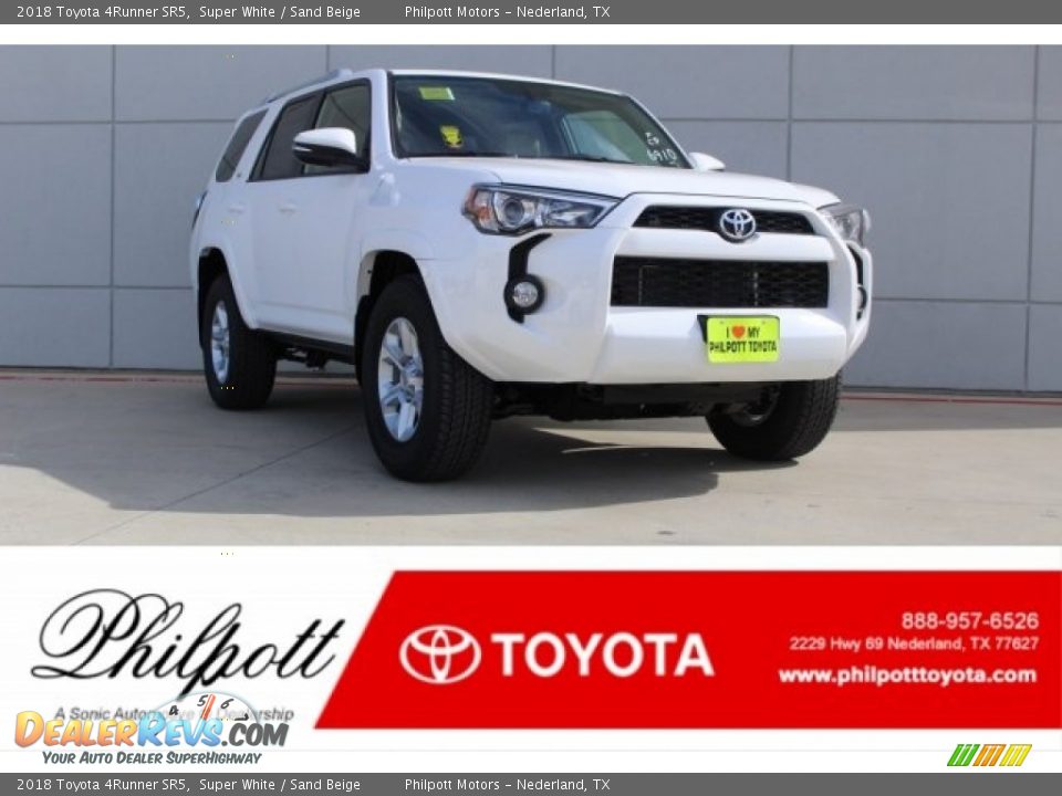 2018 Toyota 4Runner SR5 Super White / Sand Beige Photo #1