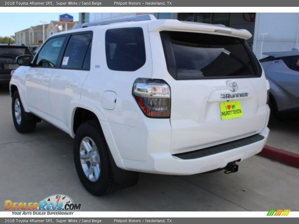 2018 Toyota 4Runner SR5 Super White / Sand Beige Photo #4