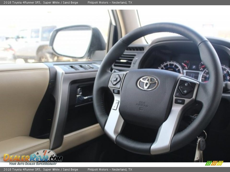 2018 Toyota 4Runner SR5 Super White / Sand Beige Photo #22