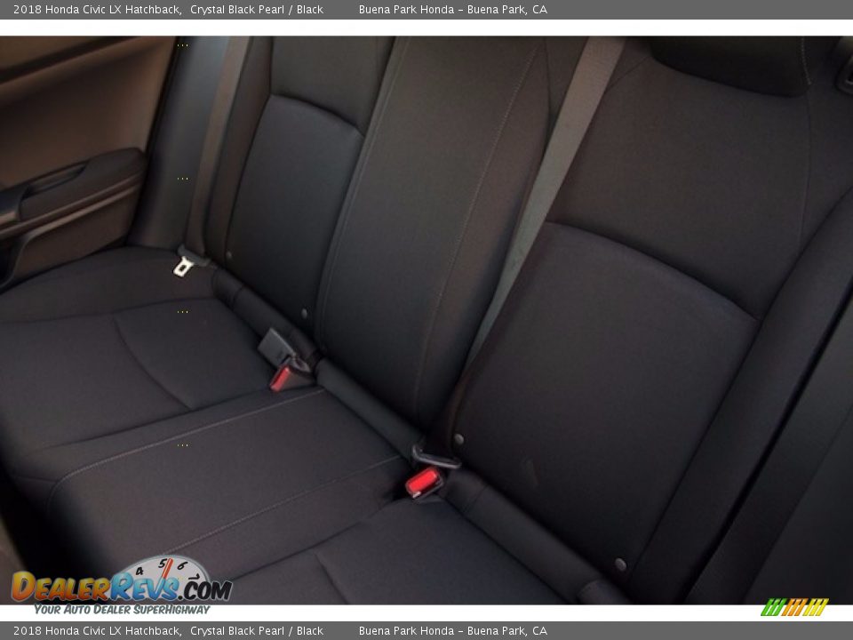 2018 Honda Civic LX Hatchback Crystal Black Pearl / Black Photo #12