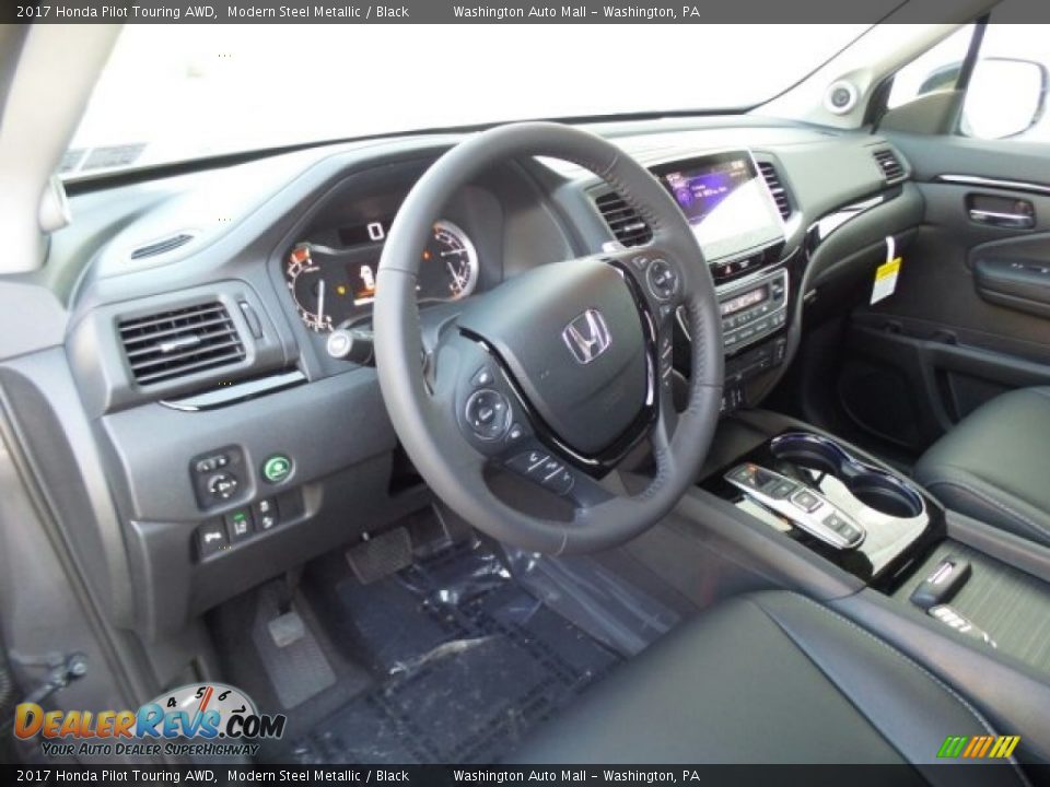 2017 Honda Pilot Touring AWD Modern Steel Metallic / Black Photo #9