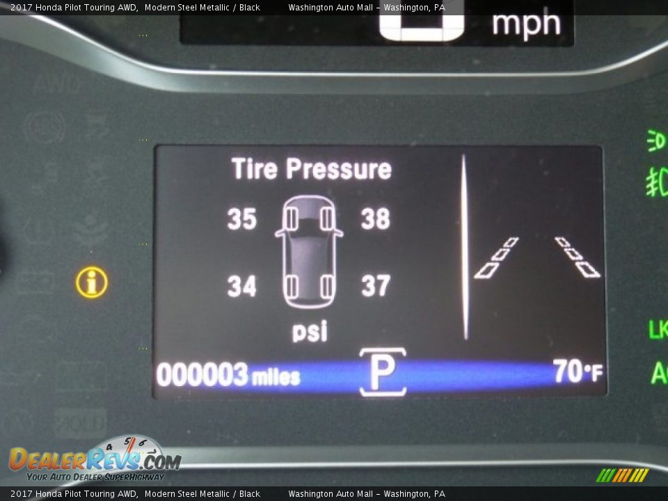 2017 Honda Pilot Touring AWD Modern Steel Metallic / Black Photo #21