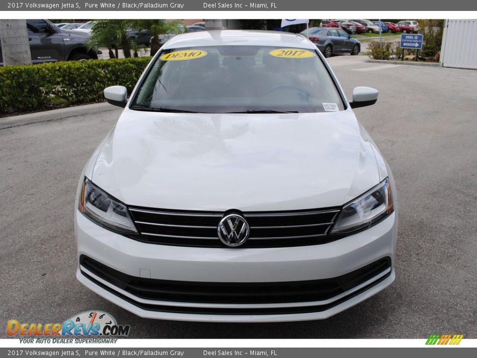 2017 Volkswagen Jetta S Pure White / Black/Palladium Gray Photo #3