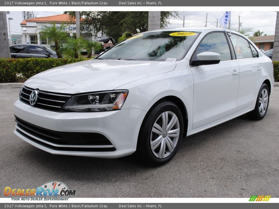 2017 Volkswagen Jetta S Pure White / Black/Palladium Gray Photo #5